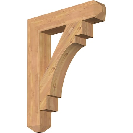 Ekena Millwork Merced Craftsman Smooth Bracket, Western Red Cedar, 5 1/2"W x 30"D x 38"H BKT06X30X38MRC04SWR